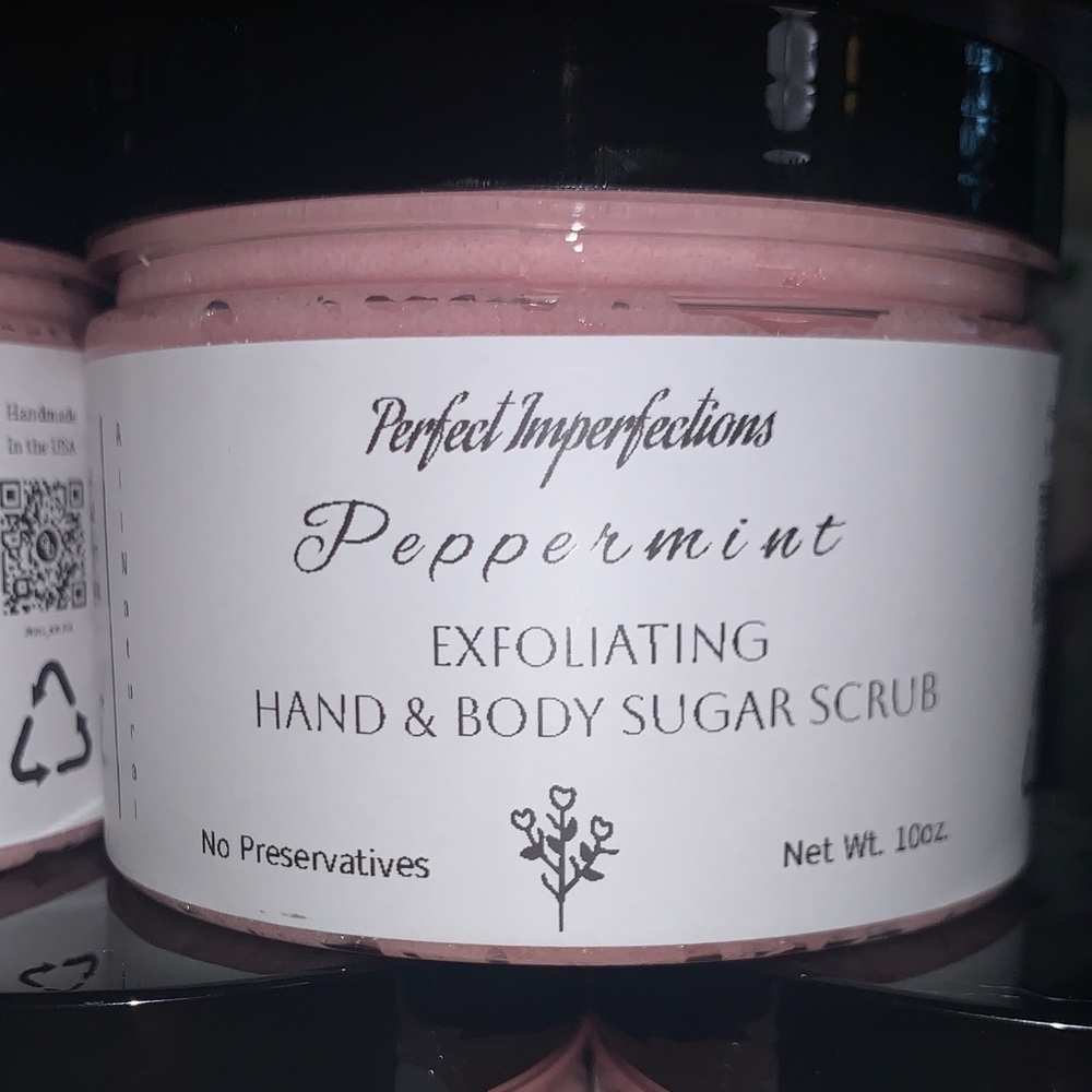 Peppermint Exfoliating Hand & Body Sugar Scrub Handmade